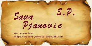Sava Pjanović vizit kartica